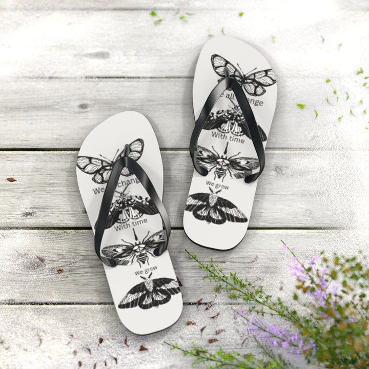 Inspirational Butterfly Flip Flops - Embrace Change and Growth
