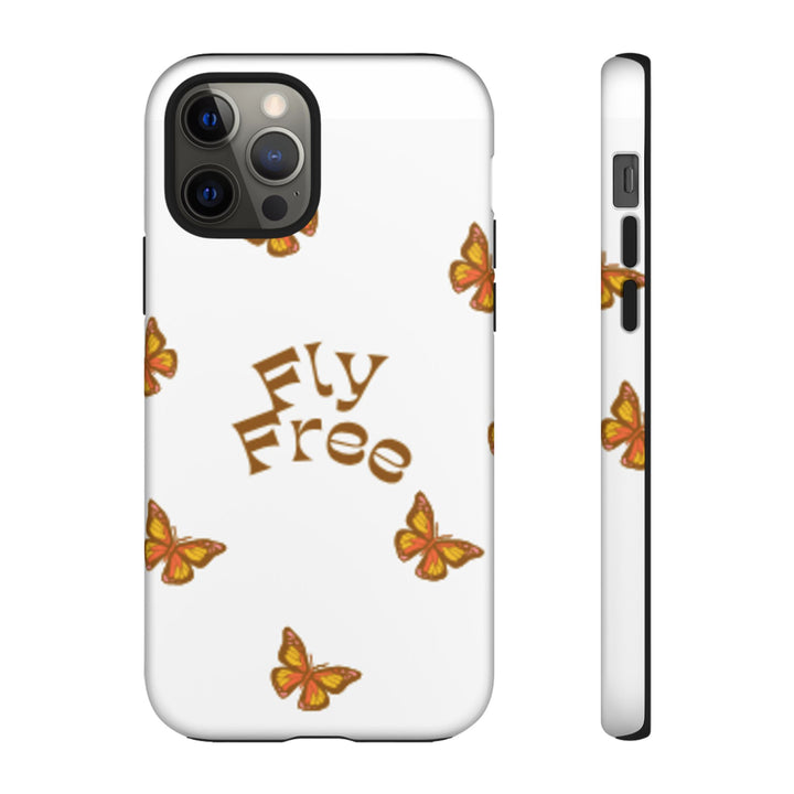 Stylish Phone Case | 'Fly Free' Butterfly Design | Unique Tough Cases