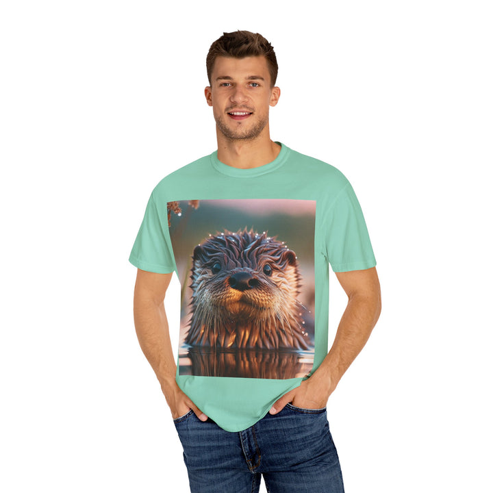 Whimsical Otter Unisex Garment-Dyed T-Shirt - Perfect for Nature Lovers