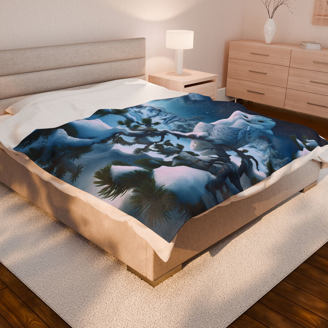 Velveteen Plush Blanket Owl Blanket
