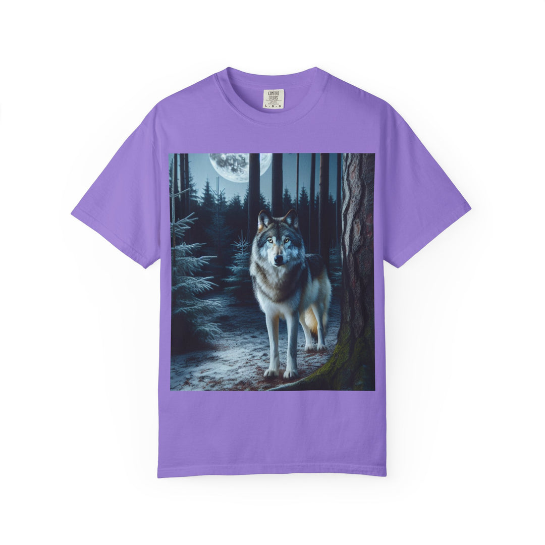 Moonlit Wolf Unisex Garment-Dyed T-shirt