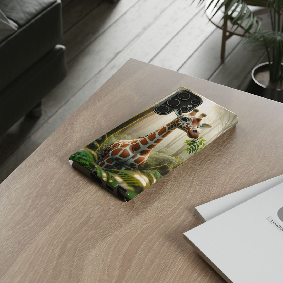 Giraffe Tough Phone Case - Cute Animal Design for Nature Lovers