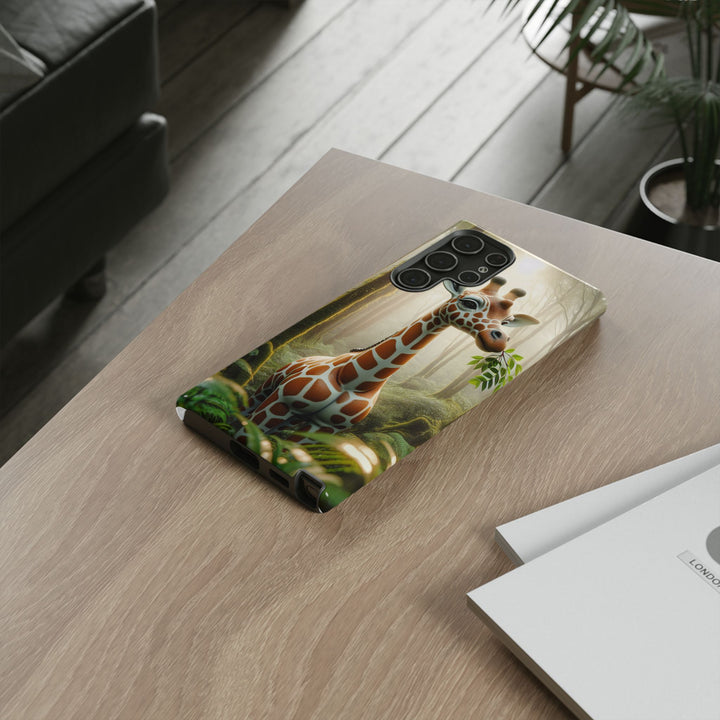Giraffe Tough Phone Case - Cute Animal Design for Nature Lovers