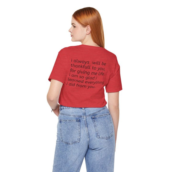 Love You Mom Short Sleeve Tee - Thankful Gift for Mother's Day