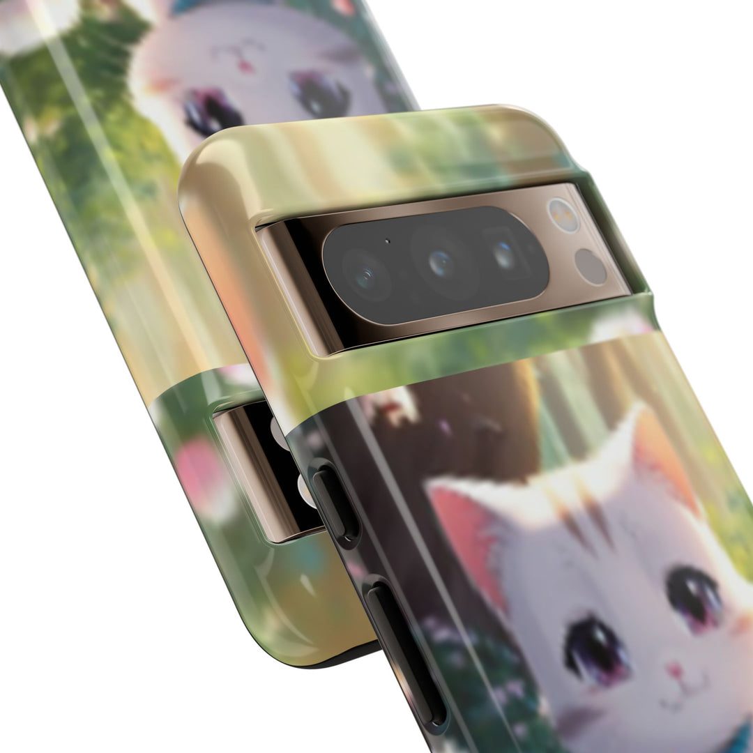 Cute Ai Cat Phone Case - Tough Protection with Floral Design for Cat Lovers