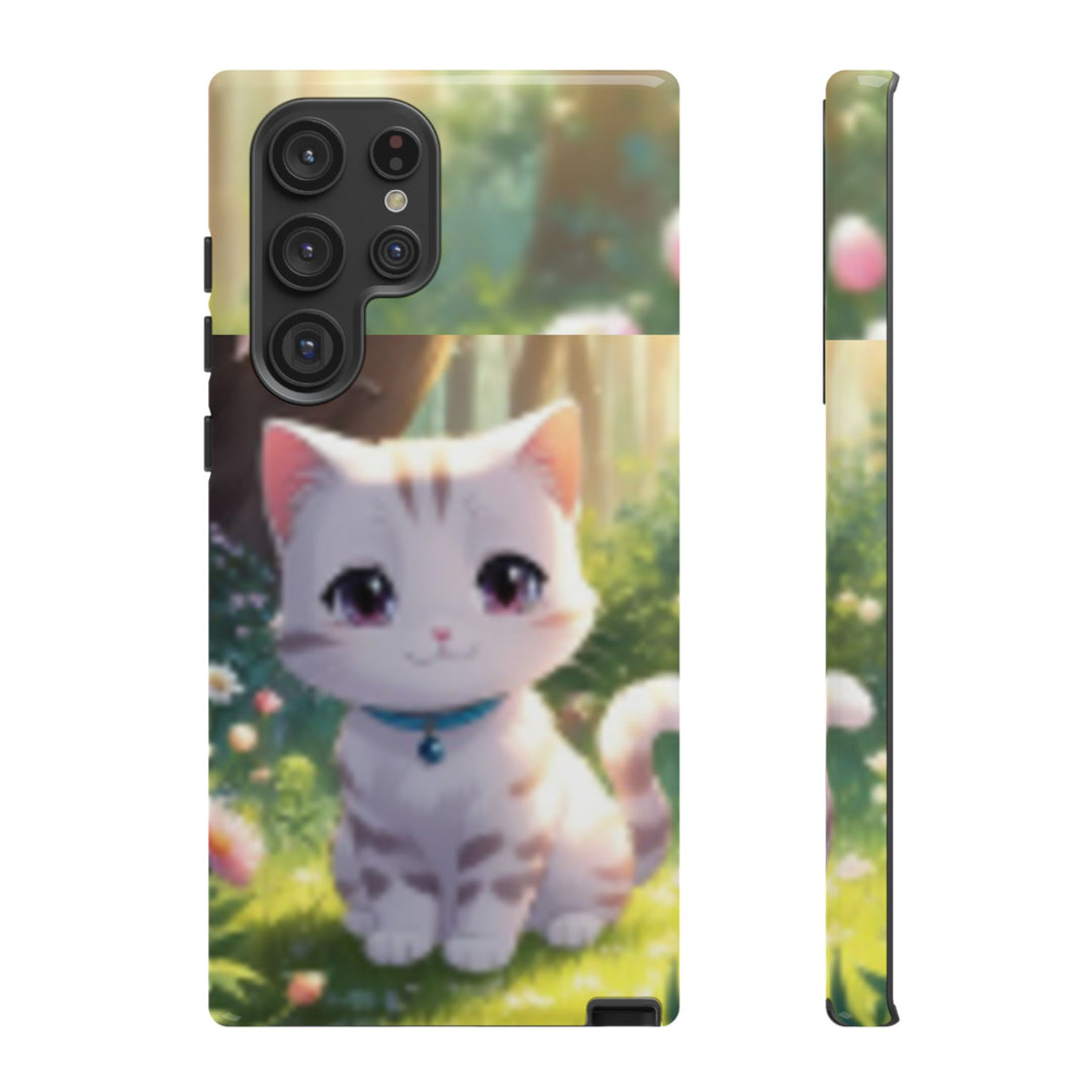 Cute Ai Cat Phone Case - Tough Protection with Floral Design for Cat Lovers