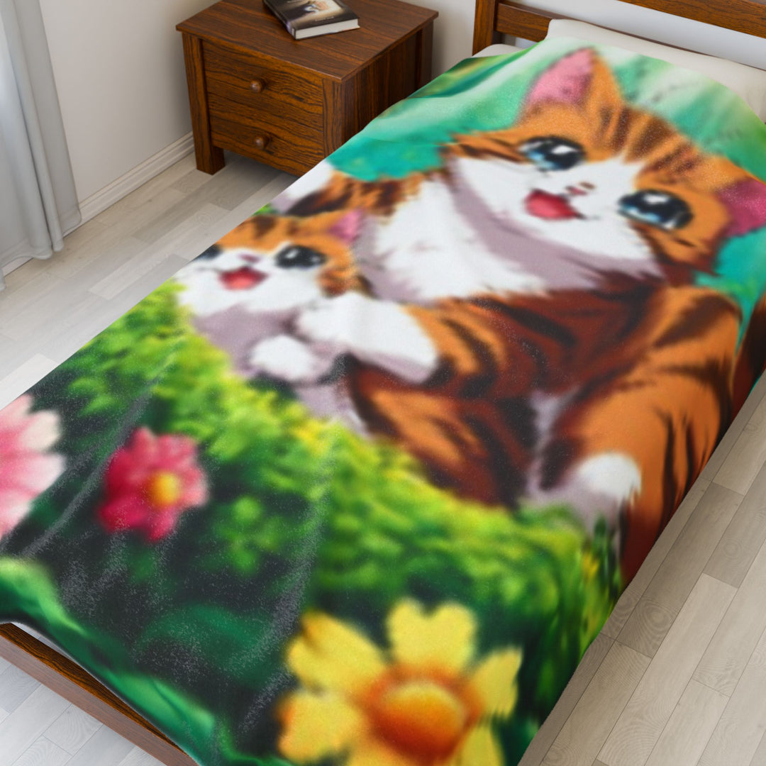 Plush Blanket - AI Cat Design