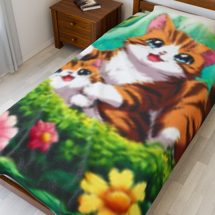 Plush Blanket - AI Cat Design