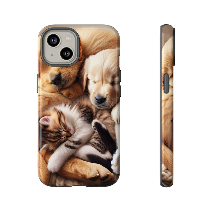 Cute Pets Phone Case - Adorable Dog and Cat Design for Animal Lovers