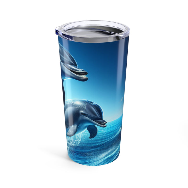 Ocean-Inspired Dolphin 20oz Tumbler - Perfect for Beach Lovers & Gifts