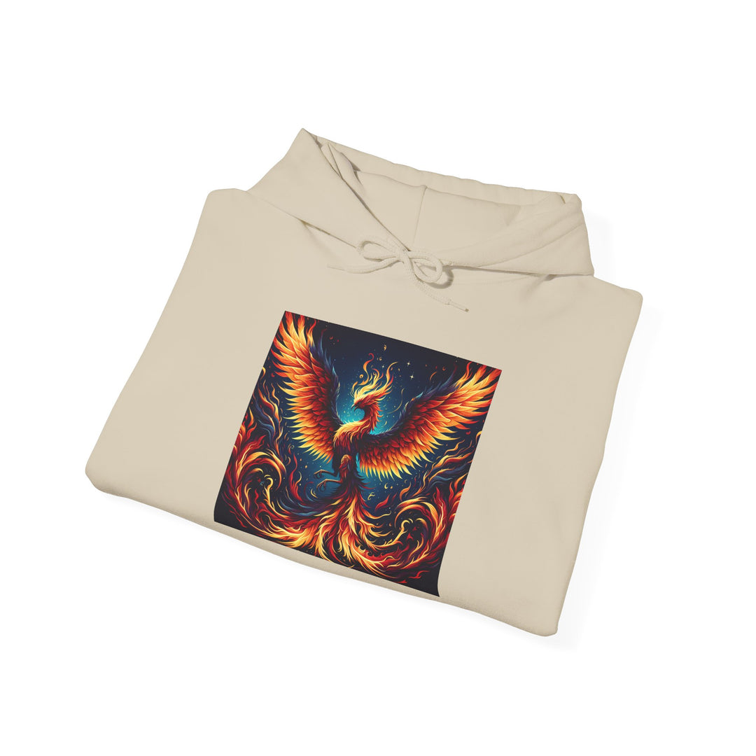Vibrant Phoenix Graphic Hoodie, Cozy Spiritual Sweatshirt, Unisex Casual Apparel, Perfect Gift for All Occasions, Warm Layering Piece