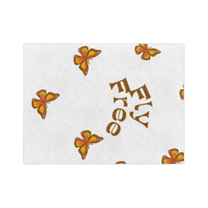 Fly Free Velveteen Microfiber Blanket - Cozy Butterfly Throw for Comfort & Inspiration