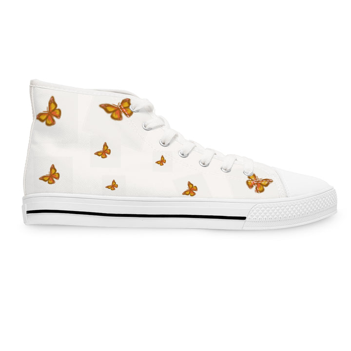 Butterfly High Top Sneakers for Women - Stylish and Fun Footwear