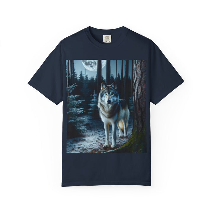 Moonlit Wolf Unisex Garment-Dyed T-shirt