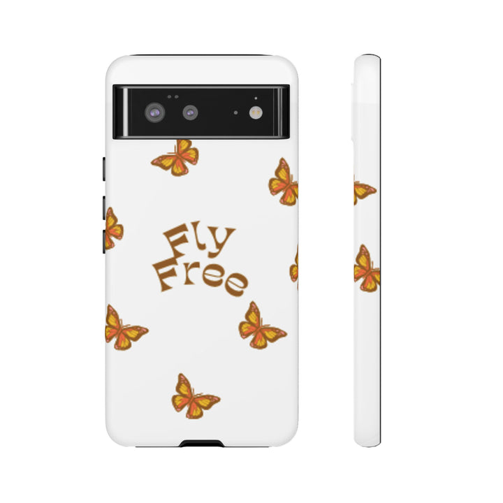 Stylish Phone Case | 'Fly Free' Butterfly Design | Unique Tough Cases
