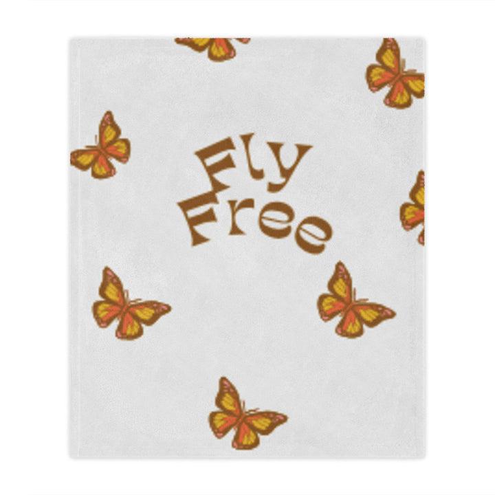 Fly Free Minky Blanket with Butterfly Design - Cozy Throw for Home Decor