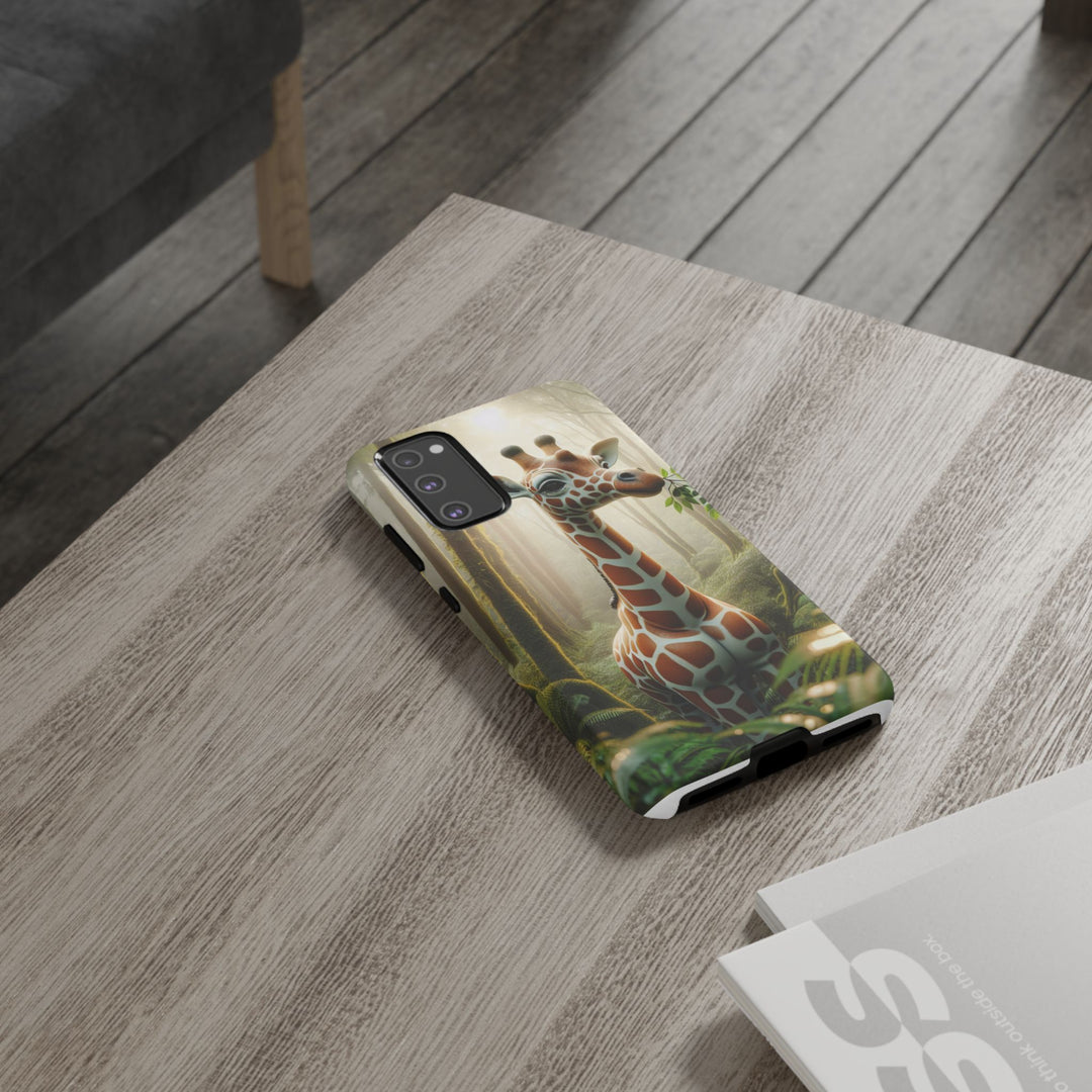 Giraffe Tough Phone Case - Cute Animal Design for Nature Lovers