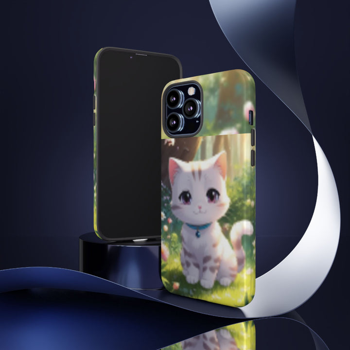 Cute Ai Cat Phone Case - Tough Protection with Floral Design for Cat Lovers